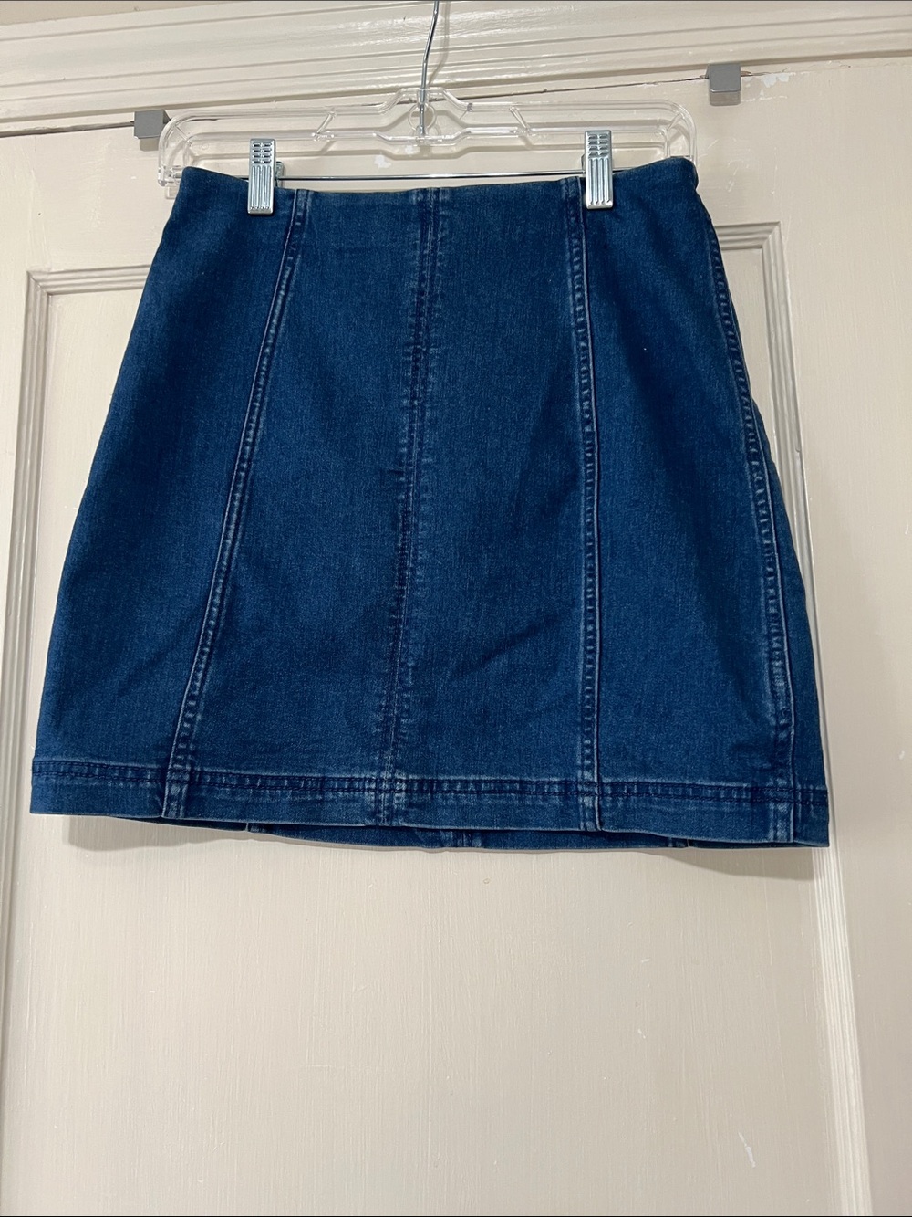 Free People Nautilus Blue Denim Mini Skirt